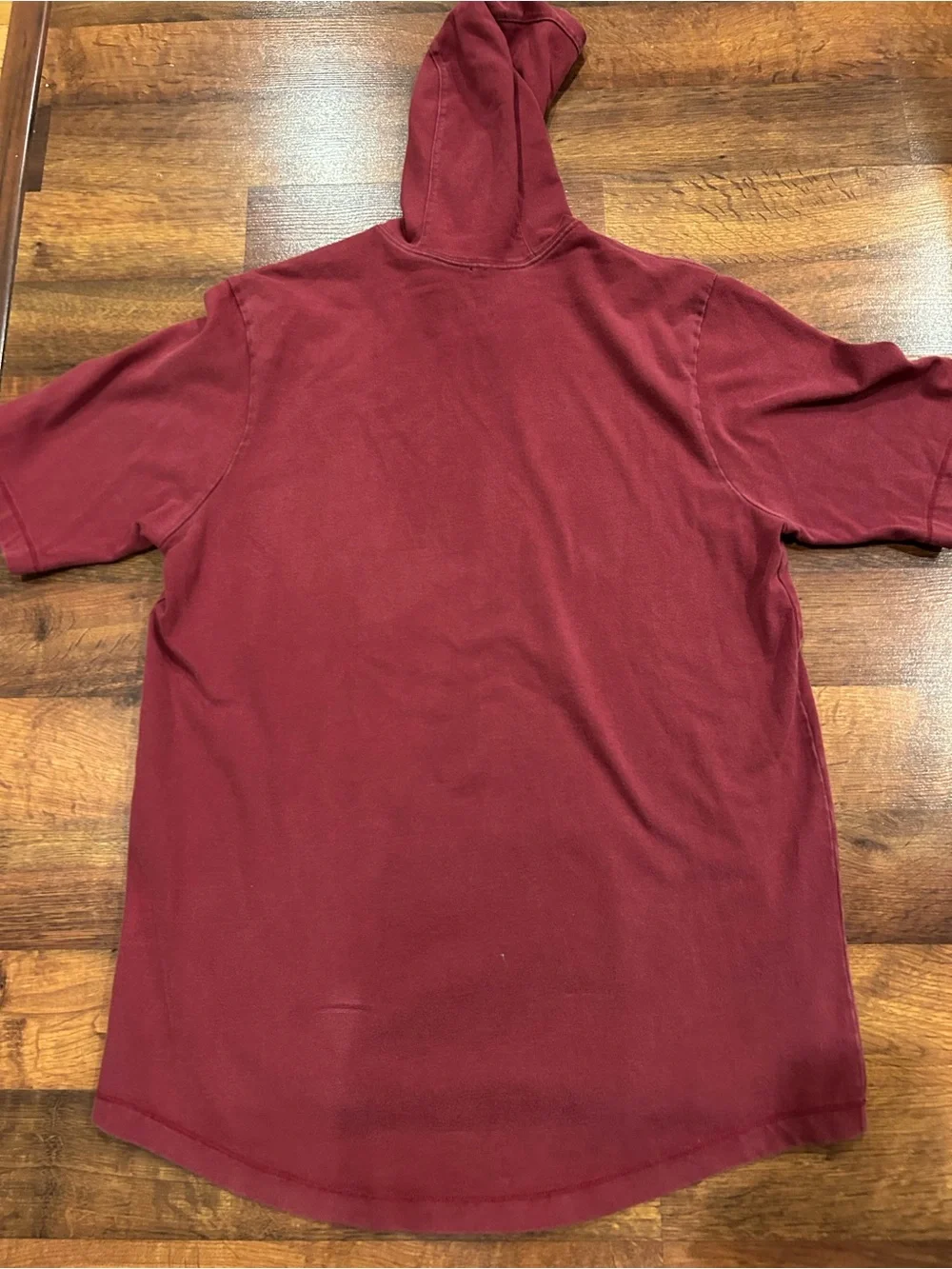 Nike Short Sleeve Mens Hoodie Maroon Size XL 100% Cotton